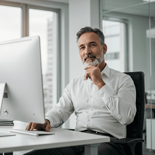 A man is working on solve some problems with his webpage on wordpress and google search